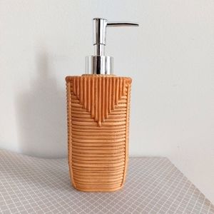 Faux Rattan Soap/Lotion Dispenser